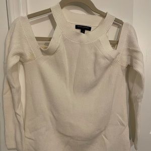 Shoulder show banana republic white sweater